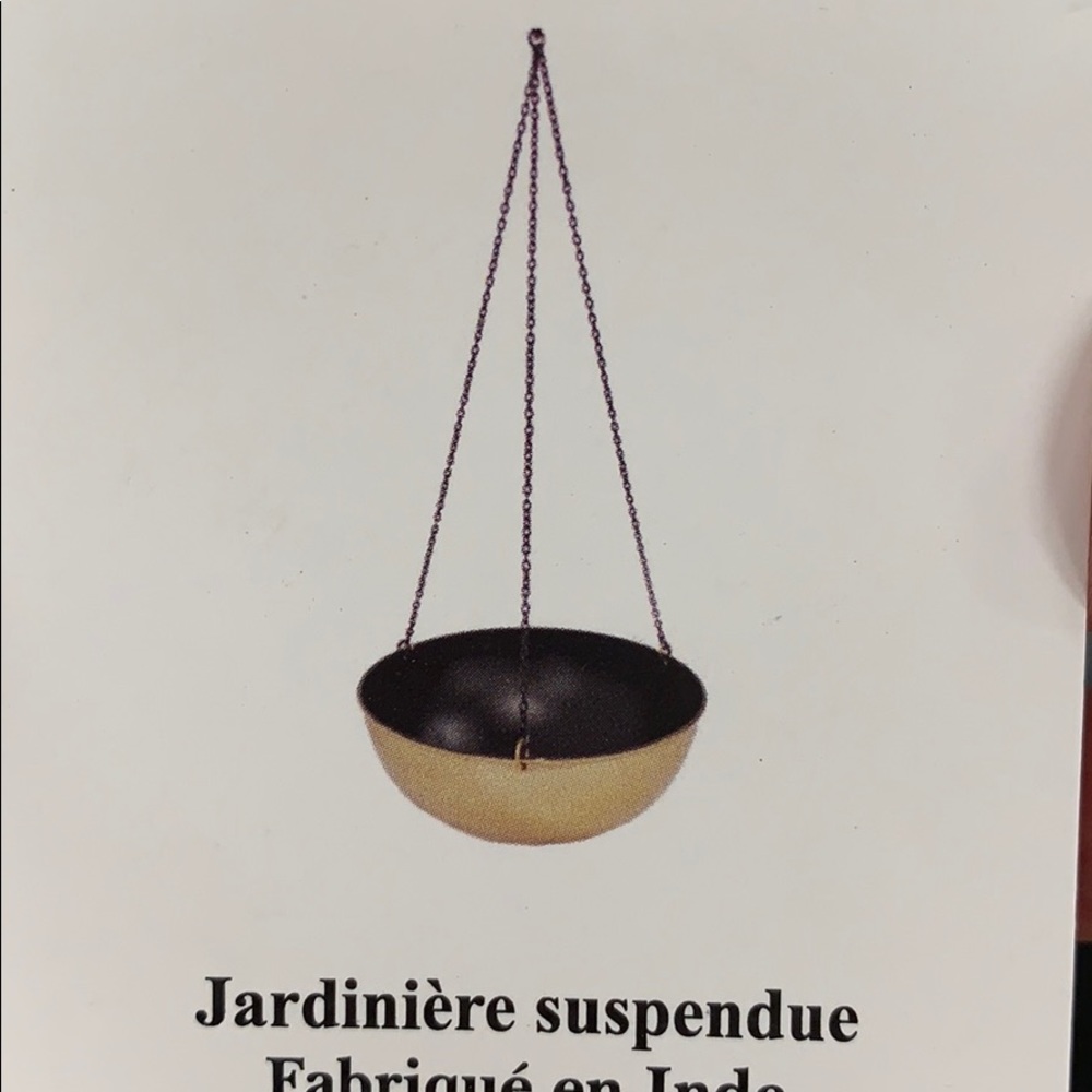 Gold hanging planter